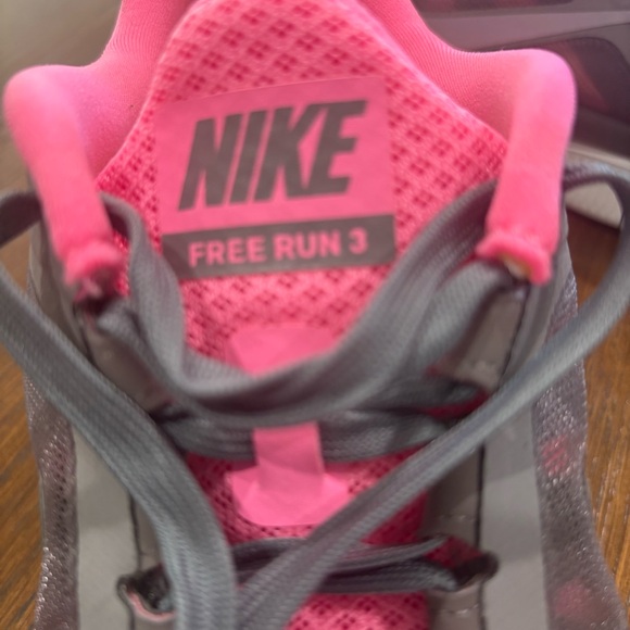 Nike Free Run 3 Women’s Running Shoes Pink Gray Size 10 - Picture 6 of 11